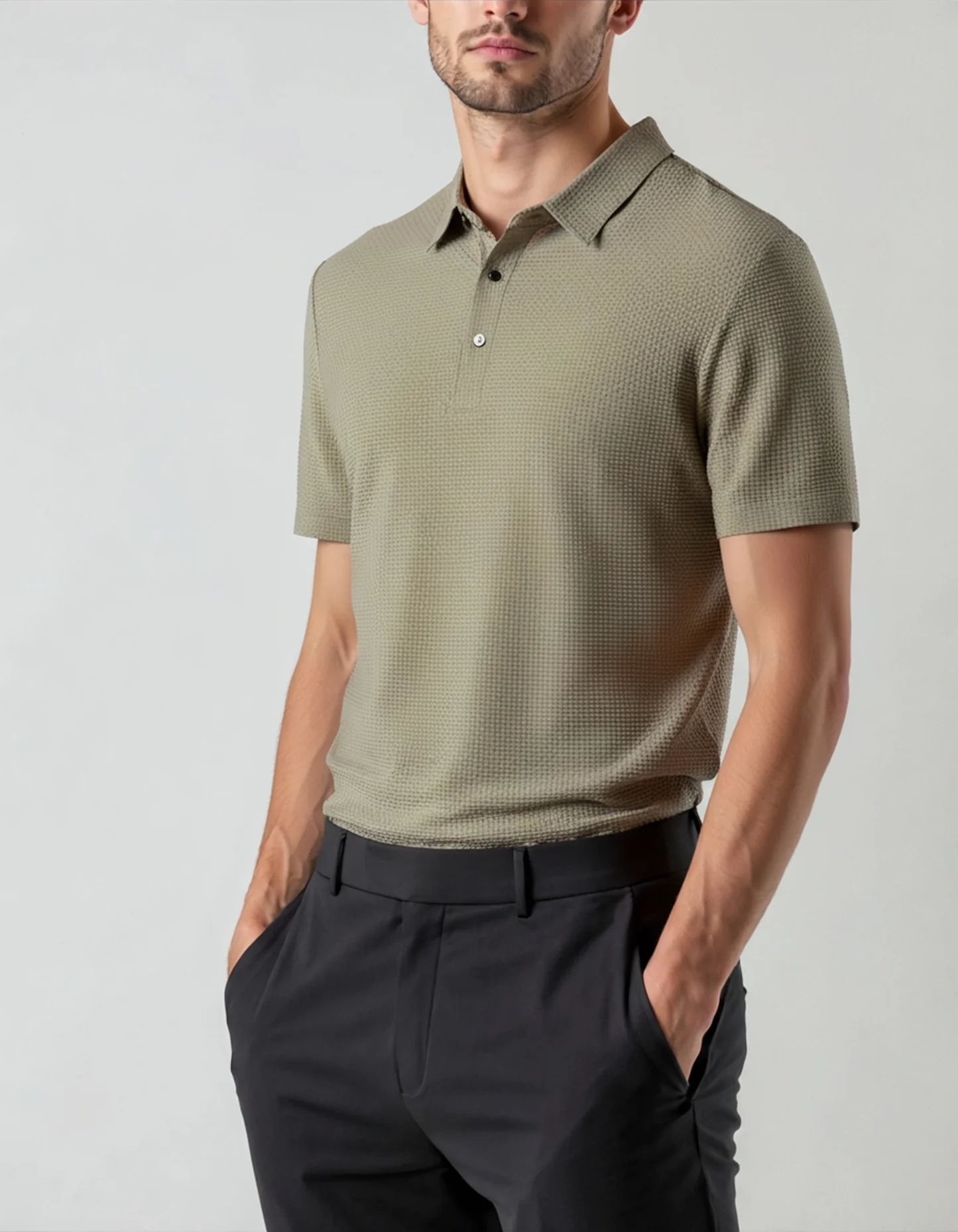 Prestigio Seiden-Polo (Knitterfrei)