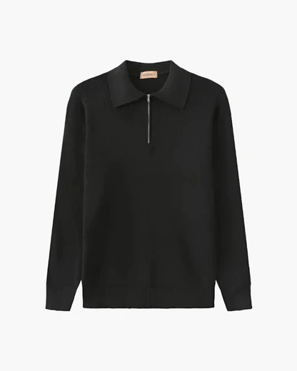 Cesare Pullover mit Halbreißverschluss