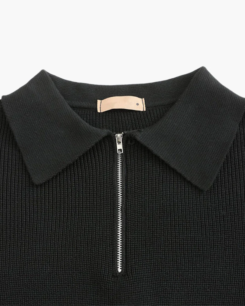 Cesare Pullover mit Halbreißverschluss