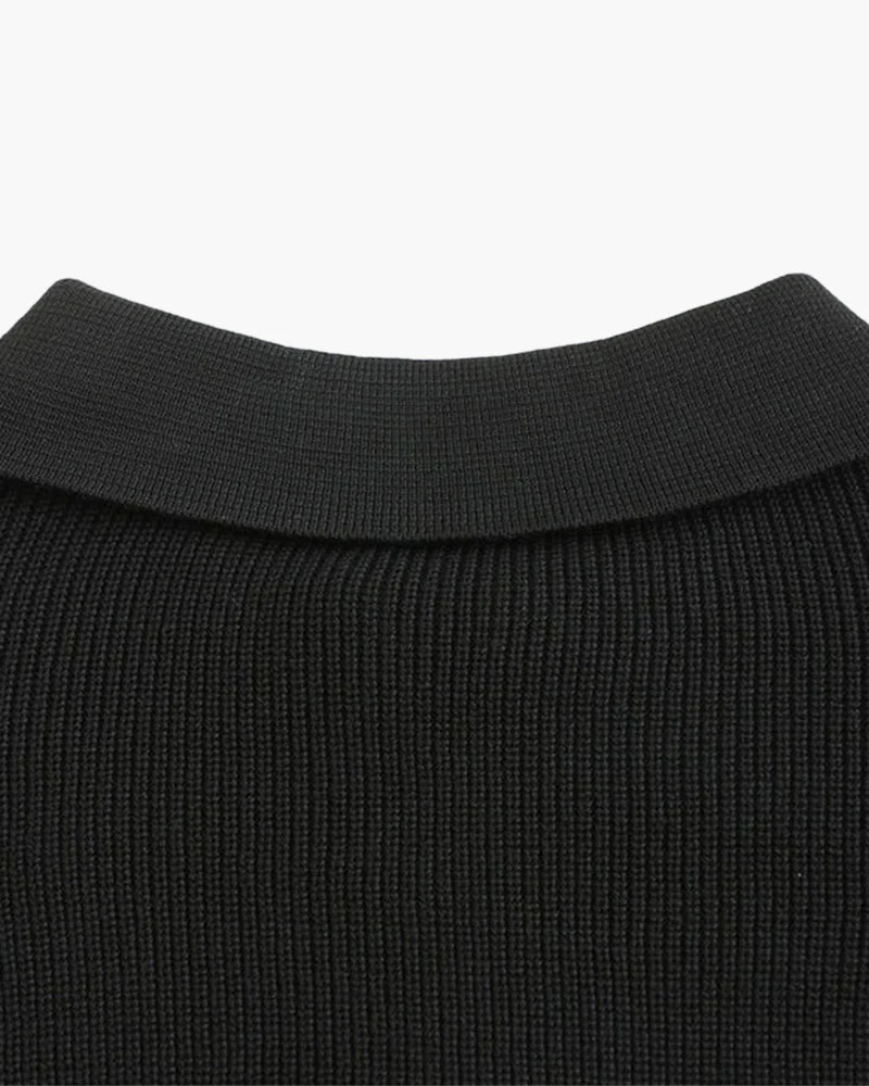 Cesare Pullover mit Halbreißverschluss
