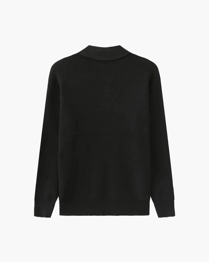 Cesare Pullover mit Halbreißverschluss