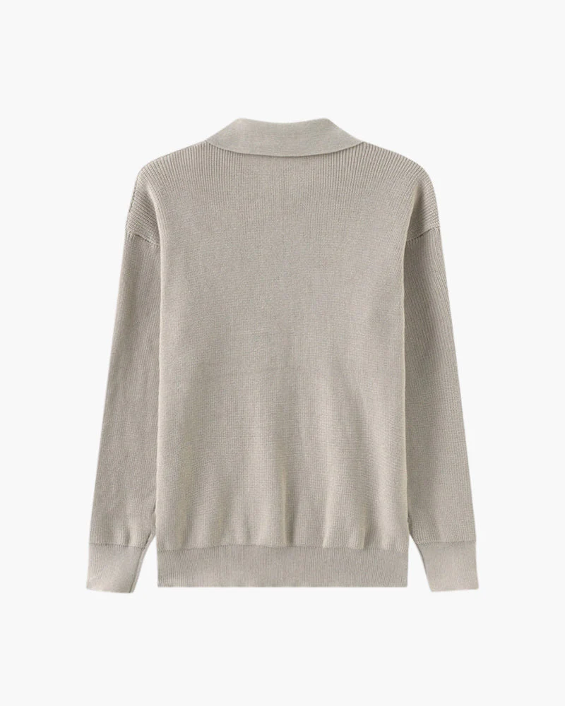 Cesare Pullover mit Halbreißverschluss