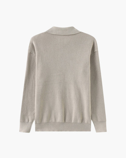 Cesare Pullover mit Halbreißverschluss