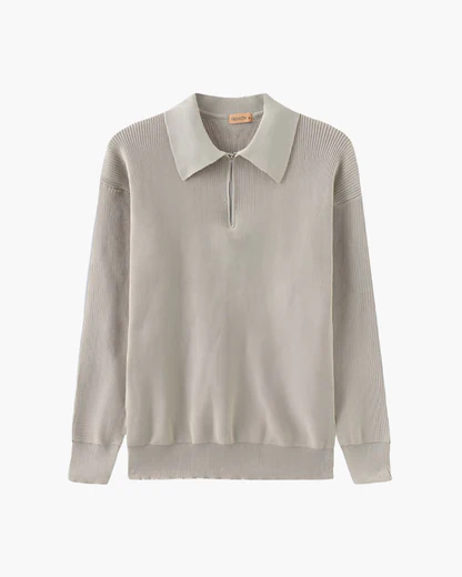 Cesare Pullover mit Halbreißverschluss