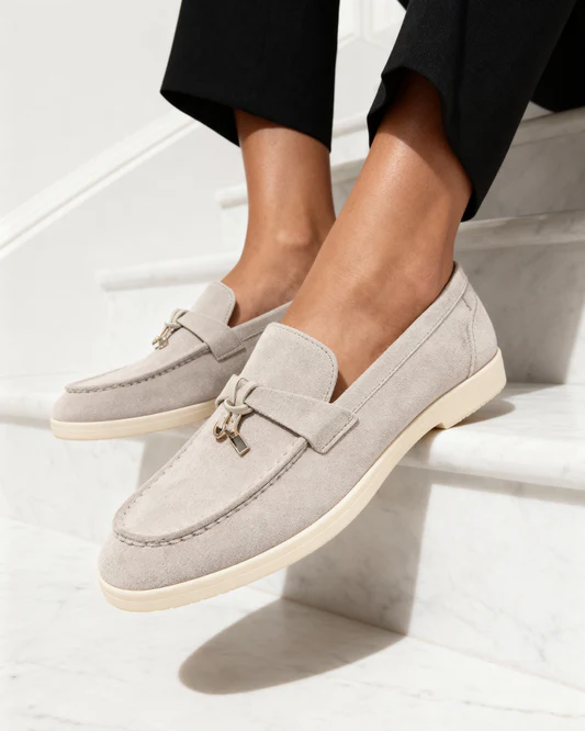 Old Money Wildleder Damen-Loafers