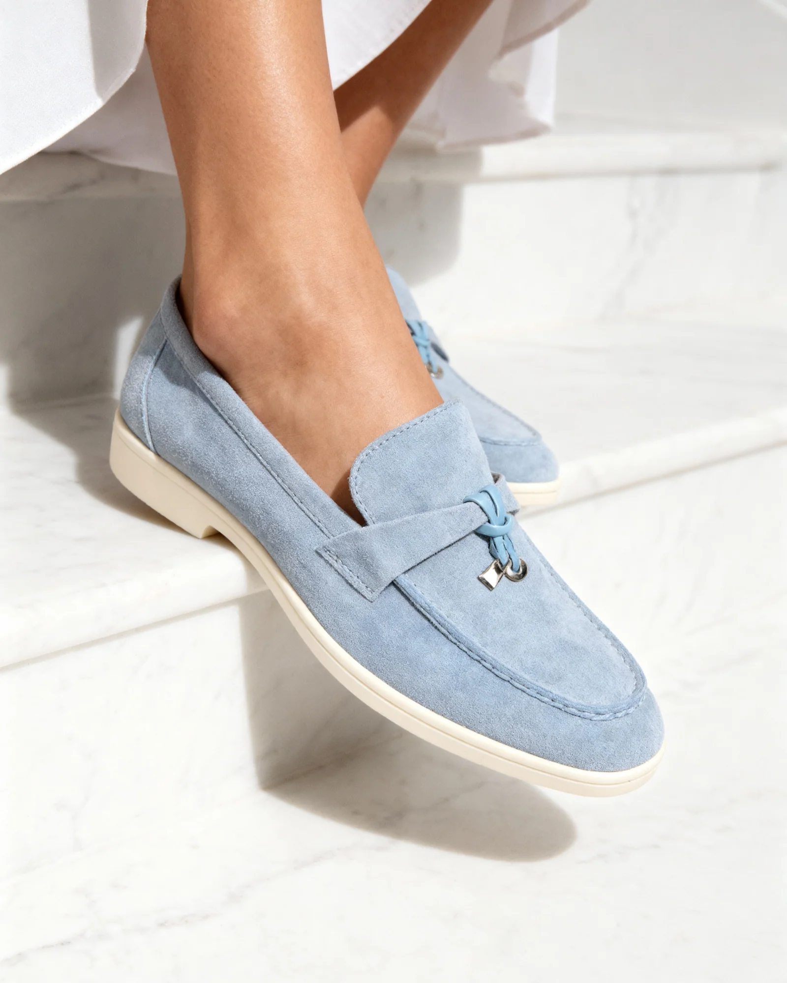 Old Money Wildleder Damen-Loafers