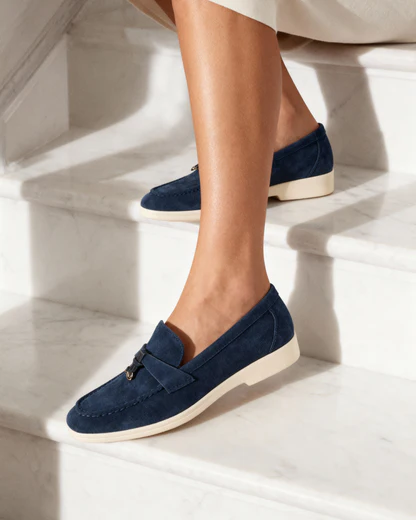 Old Money Wildleder Damen-Loafers