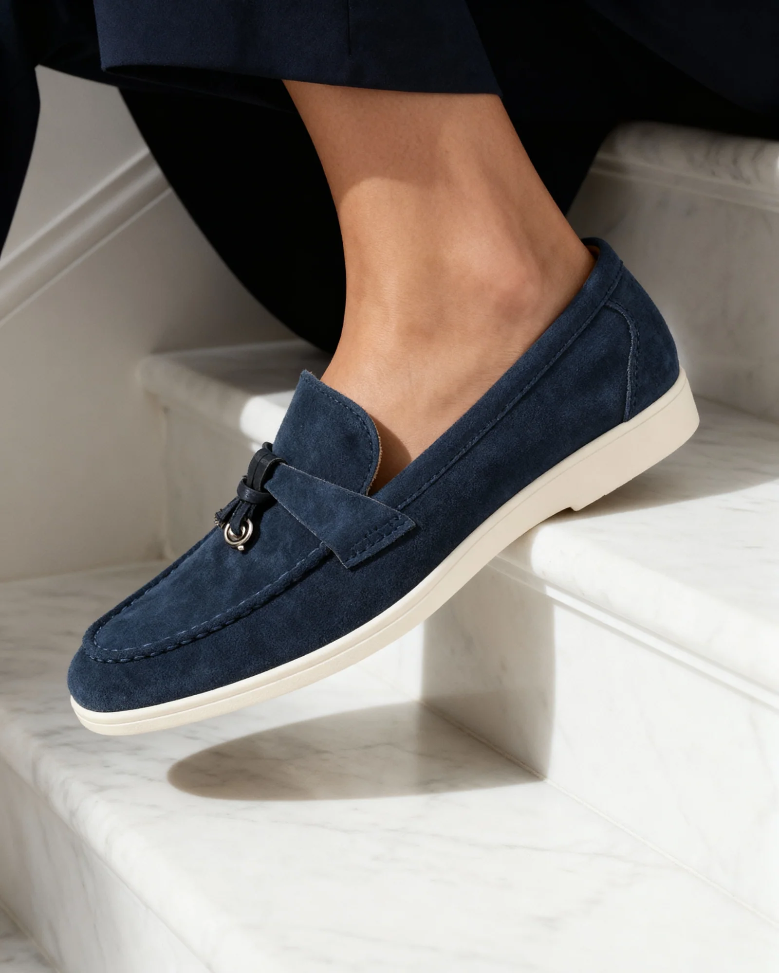 Old Money Wildleder Damen-Loafers